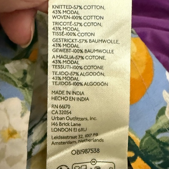 Maeve By Anthropologie Lemon/Floral Babydoll Top - Picture 5 of 5